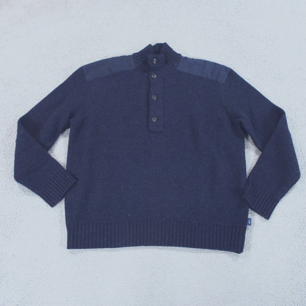 Polo Ralph Lauren Sweater Men XL Blue Lambs Wool Commando Military Outdoors NWOT